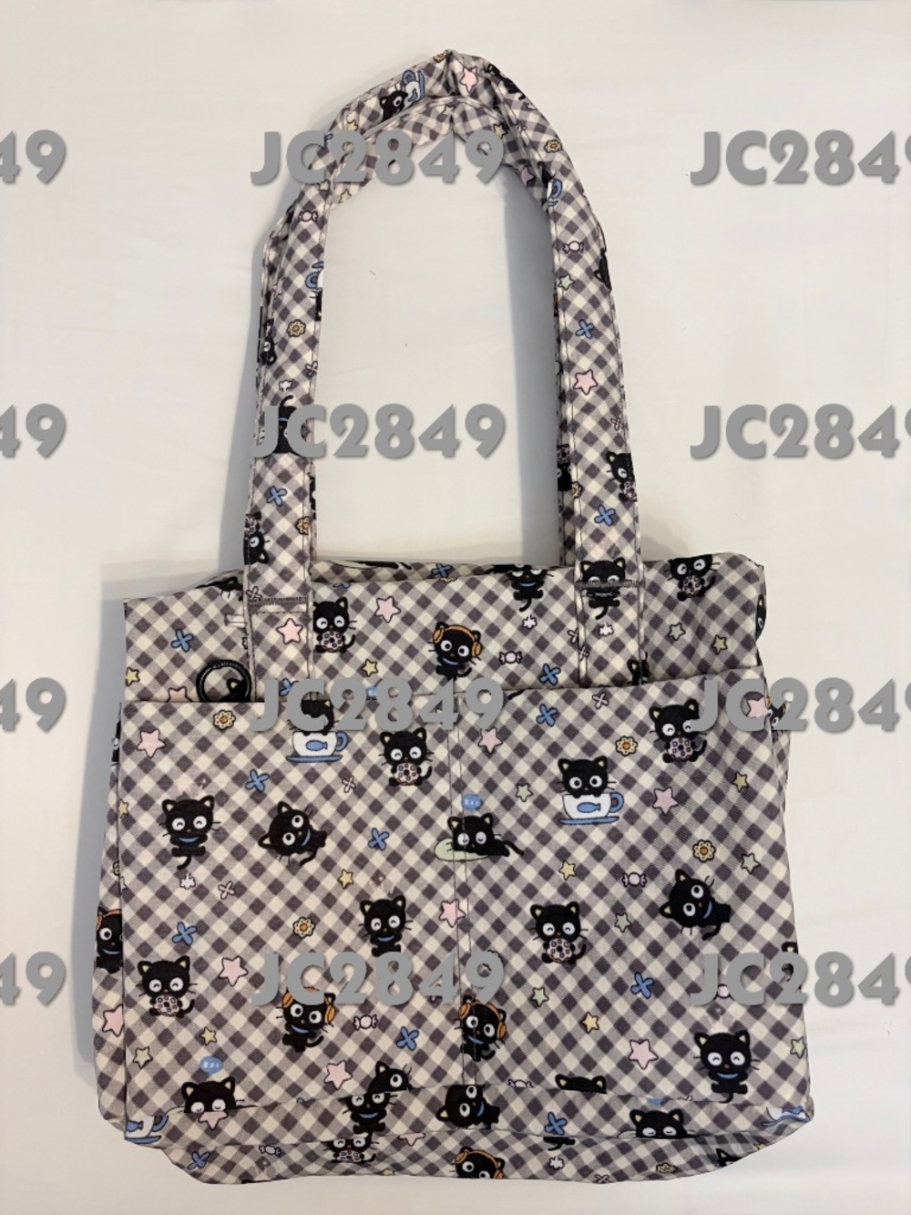 NWT Baggu Everyday Cloud Bag (Chococat Gray Gingham)